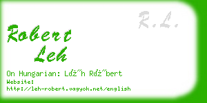 robert leh business card